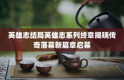 英雄志结局英雄志系列终章揭晓传奇落幕新篇章启幕
