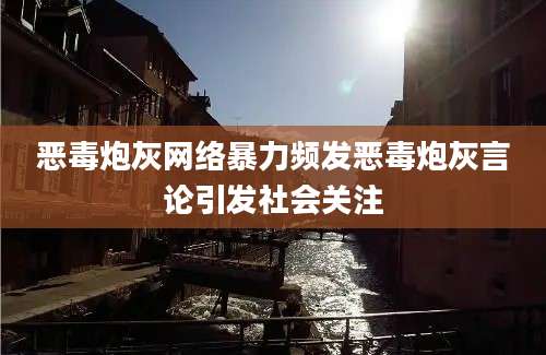 恶毒炮灰网络暴力频发恶毒炮灰言论引发社会关注