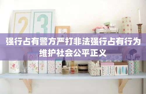 强行占有警方严打非法强行占有行为维护社会公平正义