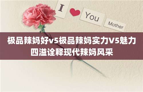 极品辣妈好v5极品辣妈实力V5魅力四溢诠释现代辣妈风采
