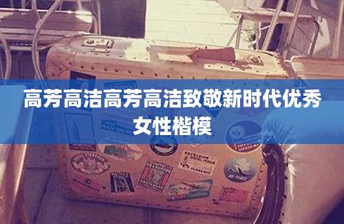 高芳高洁高芳高洁致敬新时代优秀女性楷模