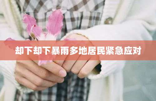 却下却下暴雨多地居民紧急应对