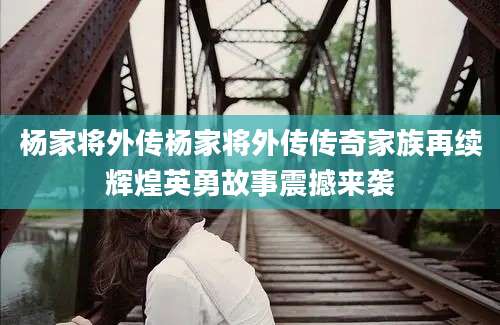 杨家将外传杨家将外传传奇家族再续辉煌英勇故事震撼来袭