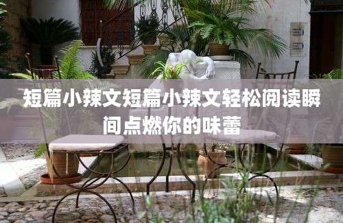 短篇小辣文短篇小辣文轻松阅读瞬间点燃你的味蕾