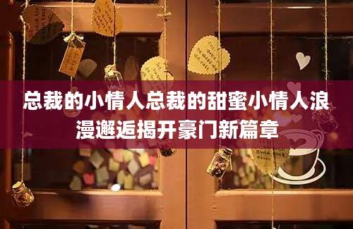 总裁的小情人总裁的甜蜜小情人浪漫邂逅揭开豪门新篇章