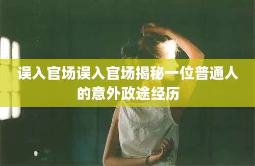 误入官场误入官场揭秘一位普通人的意外政途经历