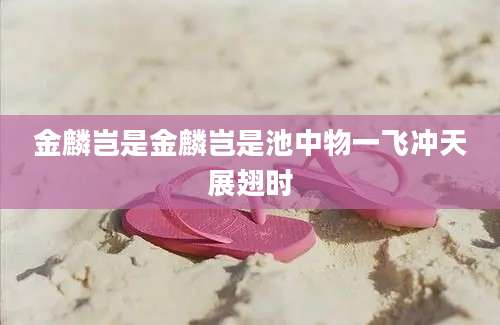 金麟岂是金麟岂是池中物一飞冲天展翅时