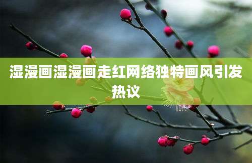 湿漫画湿漫画走红网络独特画风引发热议