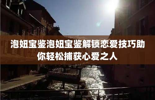 泡妞宝鉴泡妞宝鉴解锁恋爱技巧助你轻松捕获心爱之人