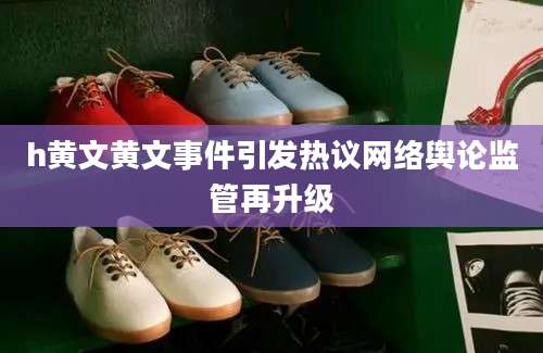 h黄文黄文事件引发热议网络舆论监管再升级