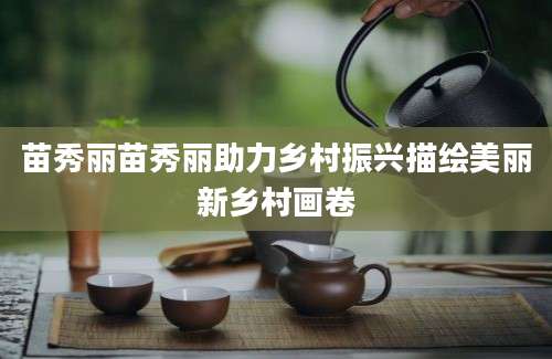 苗秀丽苗秀丽助力乡村振兴描绘美丽新乡村画卷