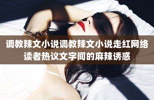 调教辣文小说调教辣文小说走红网络读者热议文字间的麻辣诱惑