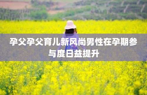 孕父孕父育儿新风尚男性在孕期参与度日益提升