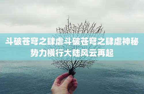 斗破苍穹之肆虐斗破苍穹之肆虐神秘势力横行大陆风云再起