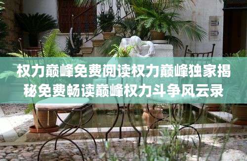 权力巅峰免费阅读权力巅峰独家揭秘免费畅读巅峰权力斗争风云录