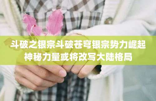 斗破之银宗斗破苍穹银宗势力崛起神秘力量或将改写大陆格局