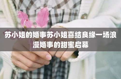 苏小姐的婚事苏小姐喜结良缘一场浪漫婚事的甜蜜启幕