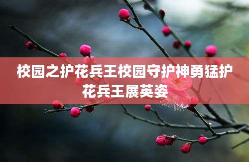 校园之护花兵王校园守护神勇猛护花兵王展英姿