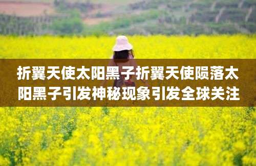 折翼天使太阳黑子折翼天使陨落太阳黑子引发神秘现象引发全球关注