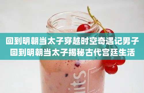 回到明朝当太子穿越时空奇遇记男子回到明朝当太子揭秘古代宫廷生活