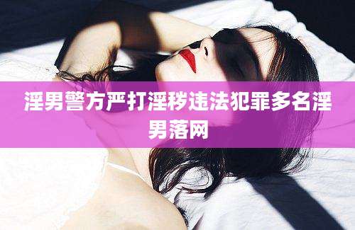 淫男警方严打淫秽违法犯罪多名淫男落网