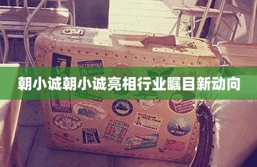 朝小诚朝小诚亮相行业瞩目新动向