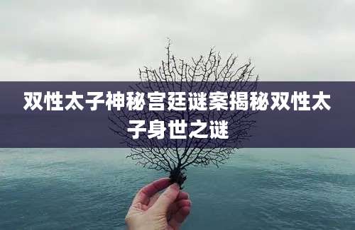 双性太子神秘宫廷谜案揭秘双性太子身世之谜