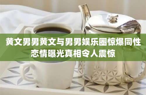 黄文男男黄文与男男娱乐圈惊爆同性恋情曝光真相令人震惊