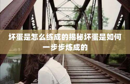 坏蛋是怎么练成的揭秘坏蛋是如何一步步炼成的