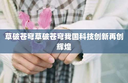 草破苍穹草破苍穹我国科技创新再创辉煌