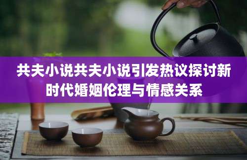 共夫小说共夫小说引发热议探讨新时代婚姻伦理与情感关系