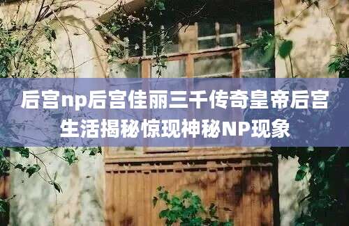 后宫np后宫佳丽三千传奇皇帝后宫生活揭秘惊现神秘NP现象