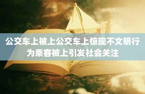 公交车上被上公交车上惊现不文明行为乘客被上引发社会关注