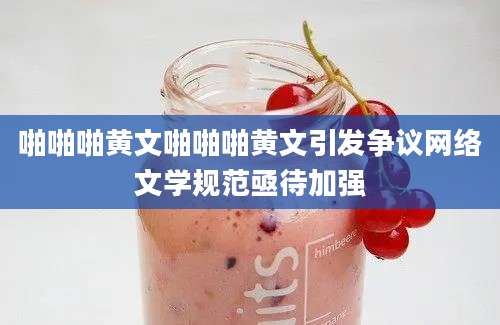啪啪啪黄文啪啪啪黄文引发争议网络文学规范亟待加强