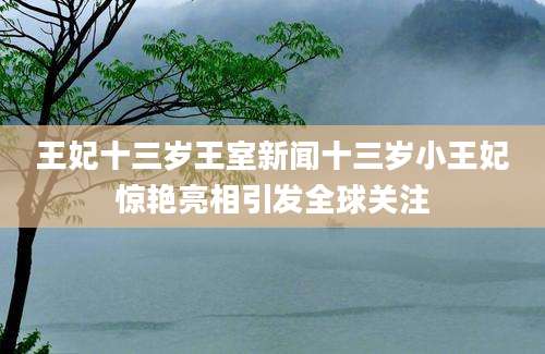 王妃十三岁王室新闻十三岁小王妃惊艳亮相引发全球关注