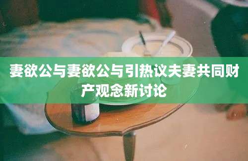 妻欲公与妻欲公与引热议夫妻共同财产观念新讨论