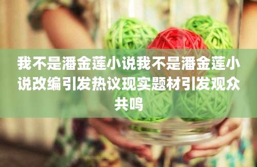 我不是潘金莲小说我不是潘金莲小说改编引发热议现实题材引发观众共鸣