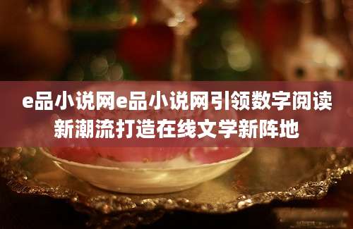 e品小说网e品小说网引领数字阅读新潮流打造在线文学新阵地