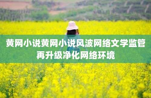 黄网小说黄网小说风波网络文学监管再升级净化网络环境