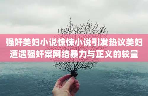 强奸美妇小说惊悚小说引发热议美妇遭遇强奸案网络暴力与正义的较量