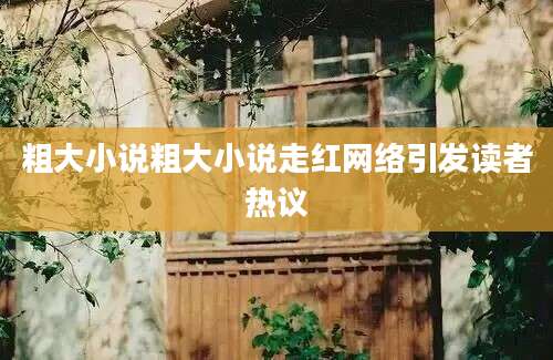 粗大小说粗大小说走红网络引发读者热议