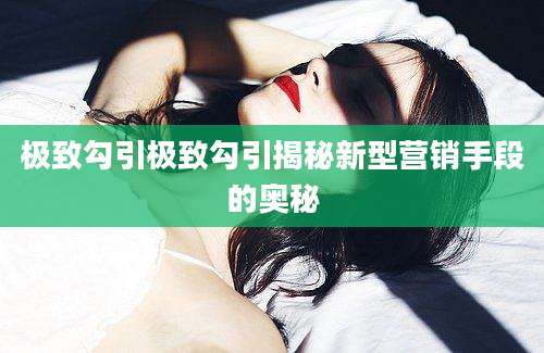极致勾引极致勾引揭秘新型营销手段的奥秘