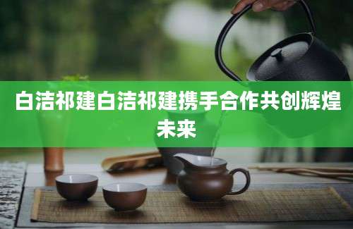 白洁祁建白洁祁建携手合作共创辉煌未来