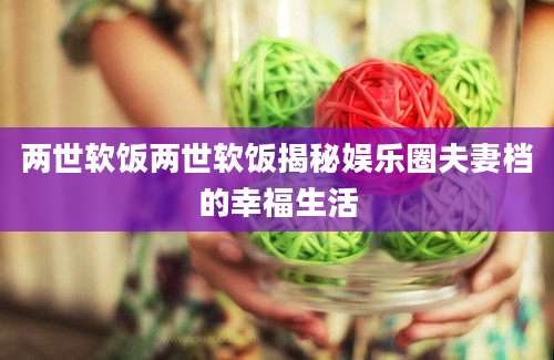 两世软饭两世软饭揭秘娱乐圈夫妻档的幸福生活