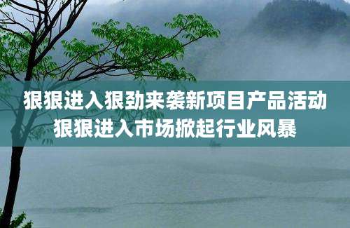 狠狠进入狠劲来袭新项目产品活动狠狠进入市场掀起行业风暴