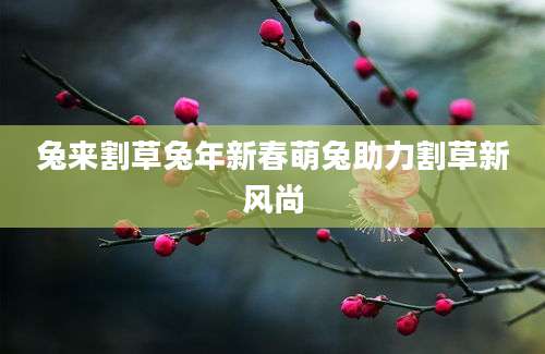 兔来割草兔年新春萌兔助力割草新风尚
