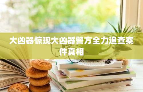 大凶器惊现大凶器警方全力追查案件真相