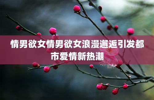 情男欲女情男欲女浪漫邂逅引发都市爱情新热潮
