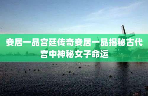 妾居一品宫廷传奇妾居一品揭秘古代宫中神秘女子命运