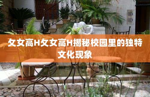 攵女高H攵女高H揭秘校园里的独特文化现象
